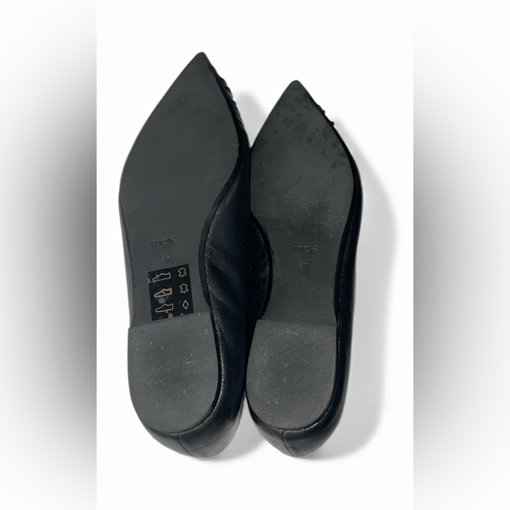 Maje Black Leather Flats - Picture 4 of 6
